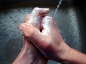 Picture of washing hands